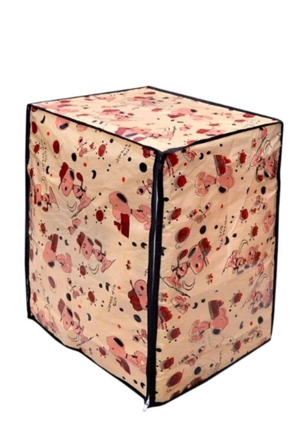 PVC Printed Font loading Machine Covers Dimensions (25"*23.5"*33") and Capacity (320) Liters - 320 Liter, Pink, PVC, Pack of 1